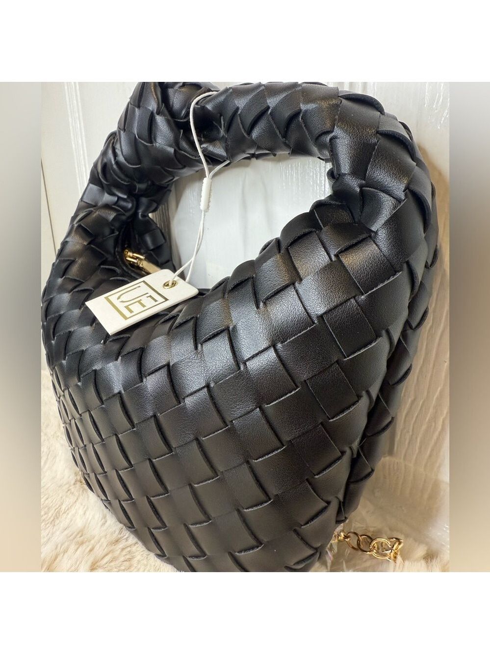 URBAN EXPRESSIONS WOVEN KNOT HOBO VEGAN PURSE HANDBAG - Picture 4 of 16